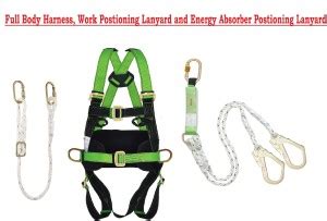 A&BG Full Body Harness with Energy abosrber and work postioning lanyard ...