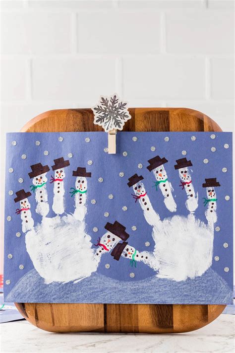 Snowman Handprint Craft