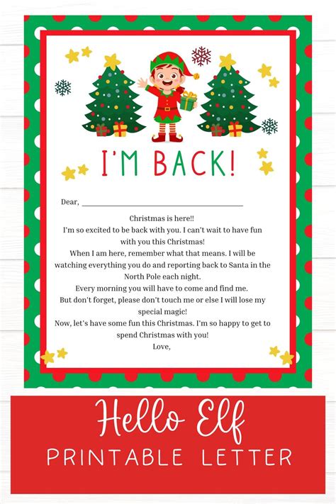 Elf On The Shelf Welcome Letter Printable - Holiday Printable Activities