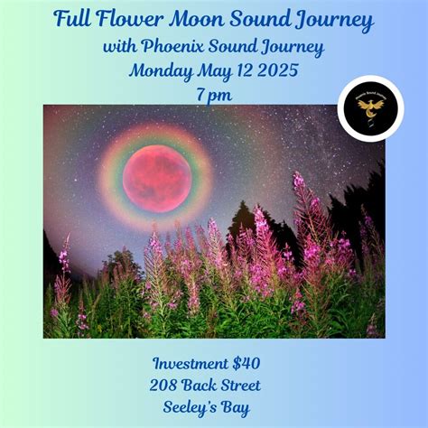 Full Flower Moon Sound Journey , 208 Back Street Seeley’s Bay, Delta ...