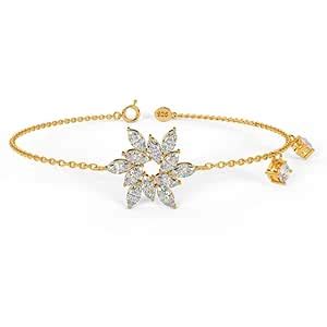 Buy White Hathi 925 Pure Sterling Silver Floral Twilight Bracelet ...