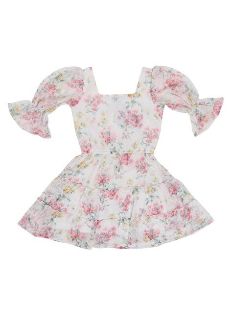 Cantabil Girls Off White Dress