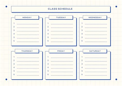 Class Schedule Printable 的图像结果