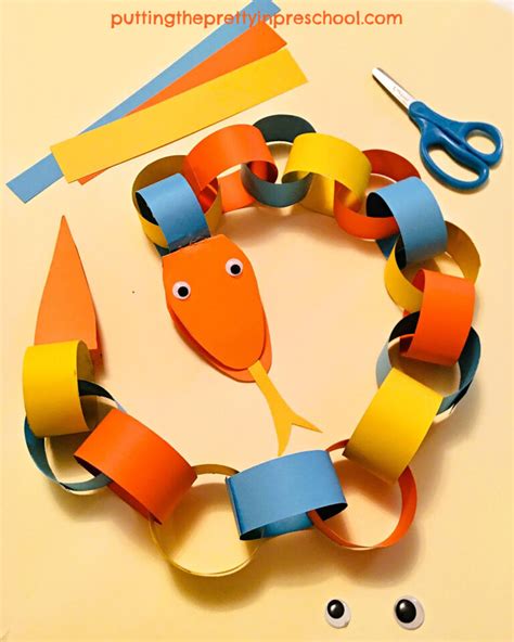 Image result for Paper Chain Snake Craft