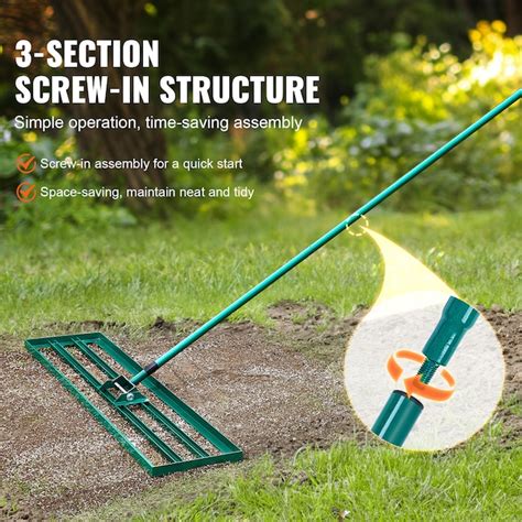 SVOPES 48-in Aluminum Lawn and leaf rake with Steel Handle in the Lawn ...