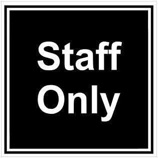 999Store office supplies sunboard staff only sticker signage sign board ...