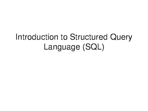 SQL Structured Query Language PDF 的图像结果