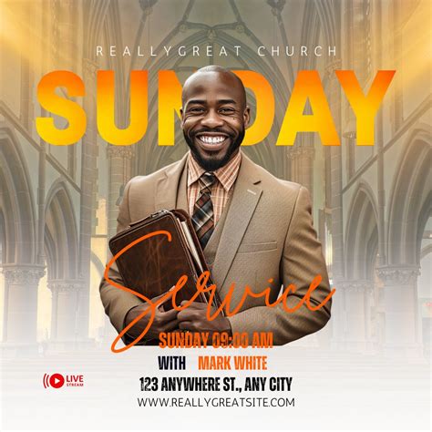Buy Editable Church Flyer Template Instant Download Canva Editable ...