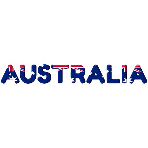 Australia Country Text And Flag, Text Effects, Flag, Australia PNG Transparent Clipart Image and ...