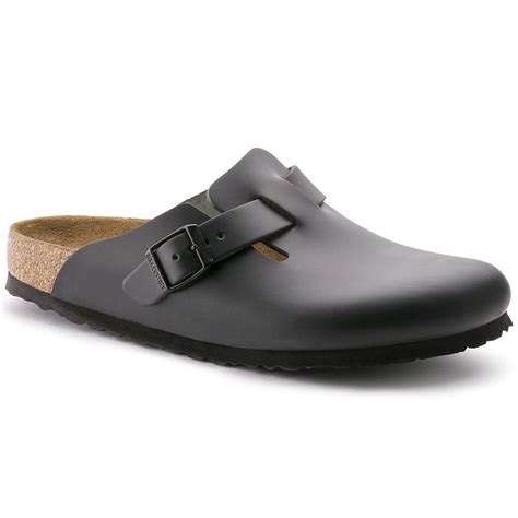BIRKENSTOCK Boston Natural Leather - Black and Dark Brown
