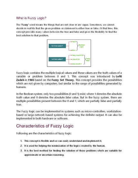 What is Fuzzy Logic - What is Fuzzy Logic? The 'Fuzzy' word means the ...