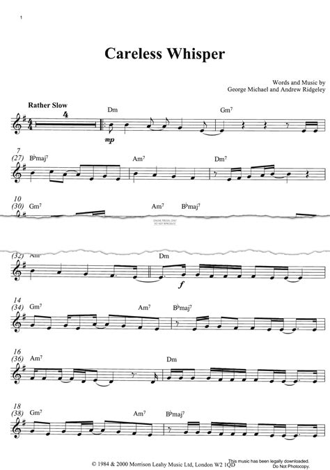 Careless Whisper (George Michael) | Sheet Music: Trumpet | PDF Download
