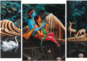 Perpetual Paintings for Wall Decoration-Set Of 3,3d Scenery Vastu ...