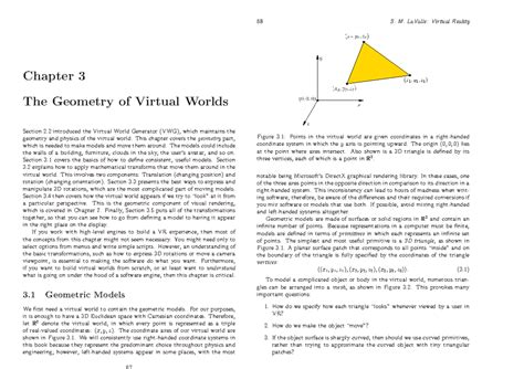 Virtual Reality (CS101): Chapter 3 - Geometry of Virtual Worlds - Studocu