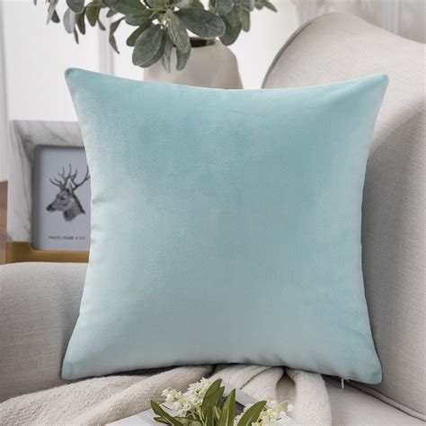 Phantoscope Soft Silky Velvet Series Decorative Throw Pillow, 22" x 22 ...