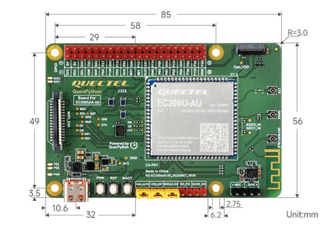 EC200U-AU C4-P01 development board Designed for QuecPython ...
