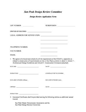 Fillable Online sunpeak DRC-Application-Form-Revised-11-18-2015 ...