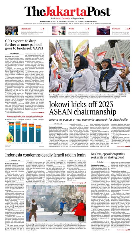 Frontpage - Mon, January 30, 2023 - The Jakarta Post