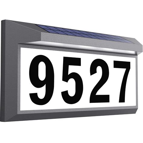 Solar Address Sign, Lighted Address Numbers Outdoor Waterproof ...