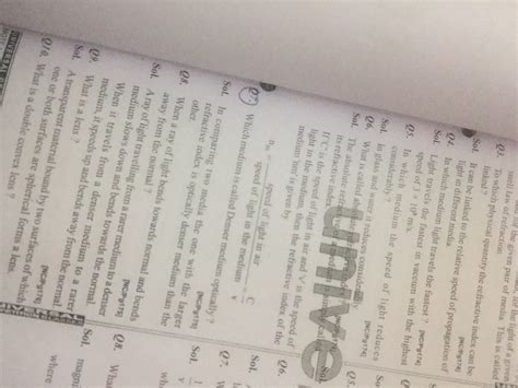 What is difference between denser and rarer medium? what is the ...