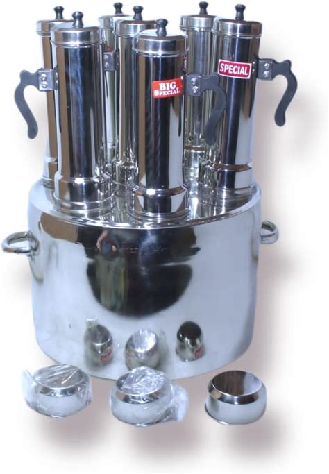 PRINA E-SHOP 7 in 1 Stainless Steel Puttu Maker/Handle Puttu Kudam ...