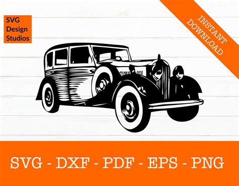 Classic Antique Car Svg, Model T Svg, Ford Svg, Silhouette SVG Cut File PNG DXF Cricut Decal ...