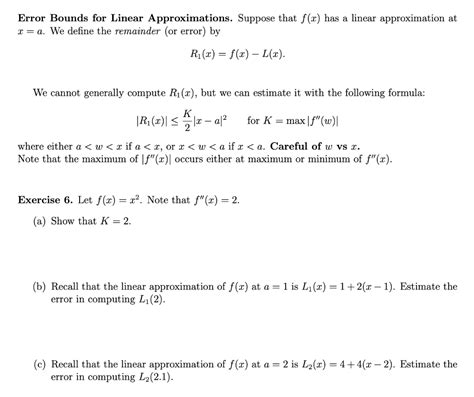 Finding Error of Linear Approximation Example 的图像结果