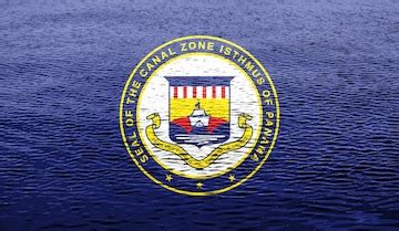 Official flag of the panama canal zone panama conceptual collage on ...
