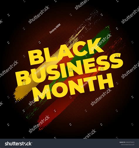 National Black Business Month August Greeting Stock Vector (Royalty ...