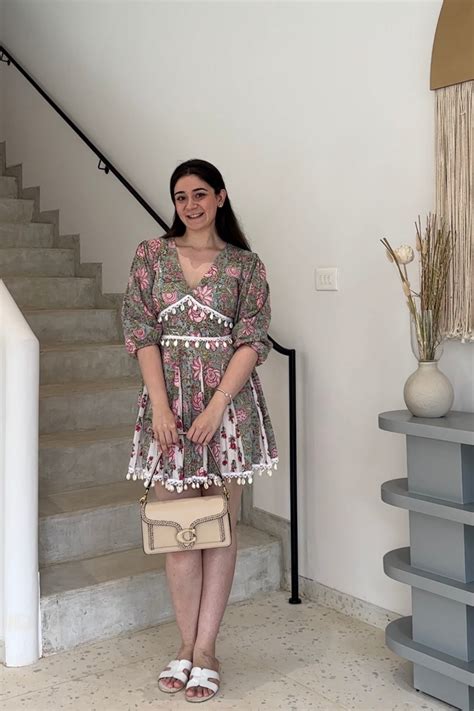 Diaz Pastel Green Printed Cotton Dress