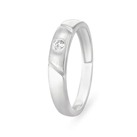 Impressive Striped Platinum and Diamond Ring