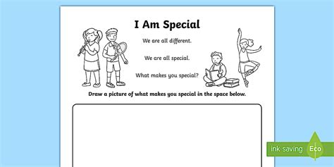 I Am Special Worksheet / Worksheet