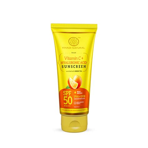 Buy best SPF 50 PA+++ Sunscreen online from Khadi Natural