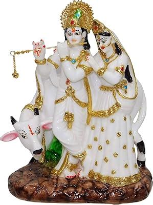 Buy CraftVatika Radha Krishna Murti Idol Marble Dust Radhe Krishna with ...