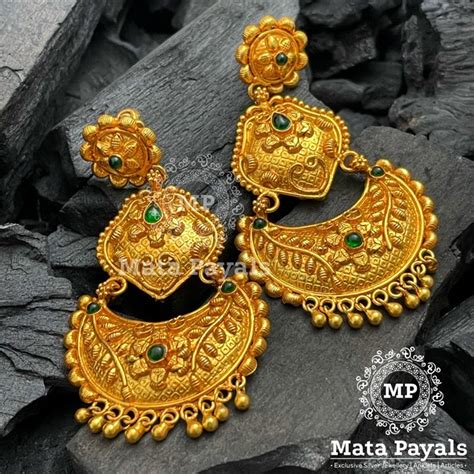 Electrifying Double Step Gold Plated Chandbali – matapayals