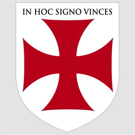 Autocollant Templier, armoiries - e-boutique pour Franc Maçons