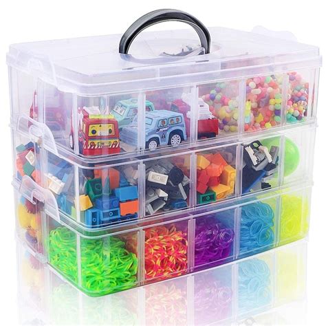 Buy Riva Enterprise 3-Tier Stackable Storage Container Box with 30 ...