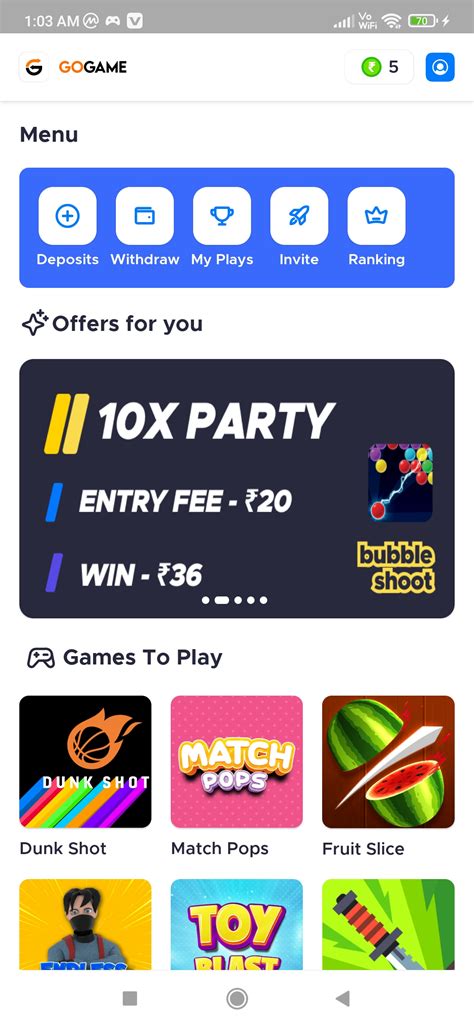 Go Game App Referral Code | SAH026090 | Get ₹5 Free And ₹550 Daily Cash ...