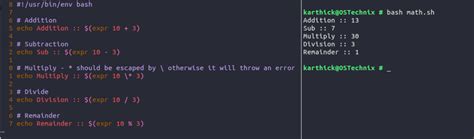 Image result for Shell Script to Perform Arithmetic Operations