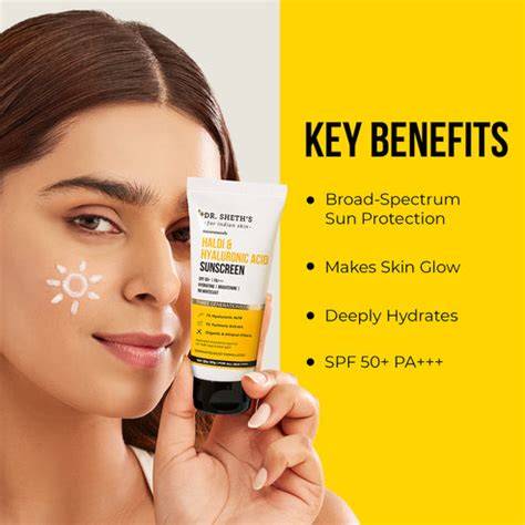 Haldi & Hyaluronic Acid Sunscreen - 50gm – Dr Sheth's