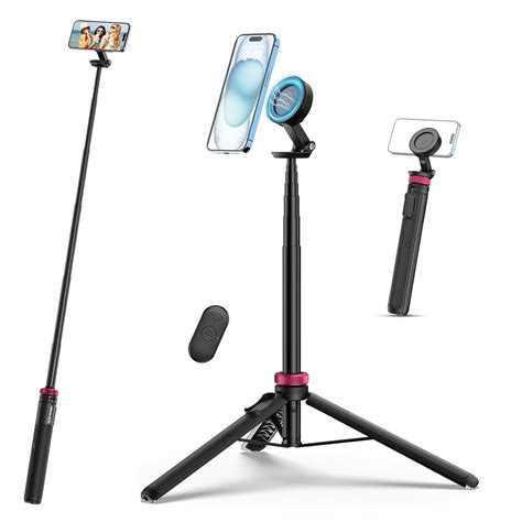 Ulanzi MT-84 Phone Tripod, 61" Magnetic Selfie Stick with Remote for ...