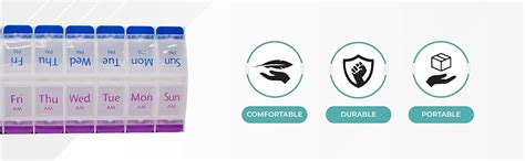 Healthshine AM/PM Pill Planner/Organizer for 7 days 2 times with ...