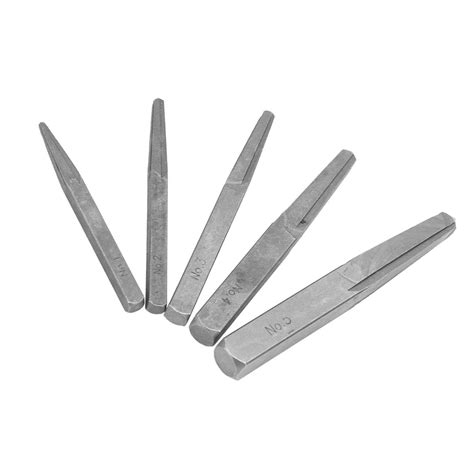 Broken Bolt Screw Extractor, 5pc Set, High Hardness Steel, Easy Out Tool For Stripped Fasteners ...