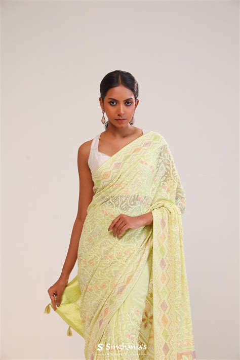 Buy Pure Georgette Silk Sarees Online | Singhania's