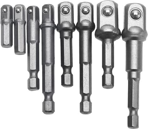J-chi 1/4" 3/8" 1/2" Hex Shank Impact Driver Adapter Quick Change Drill ...