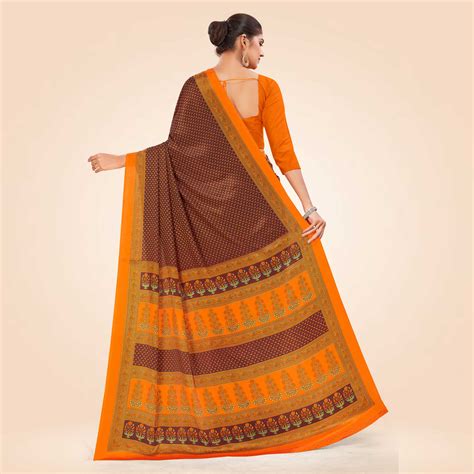 Women's Premium Italian Silk Small Butty Resort Uniform Saree– Uniform ...