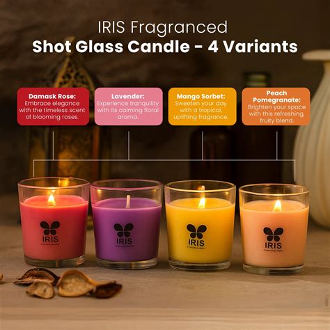 IRIS Fragranced Shot Glass Candle - 4 Variants – IRIS Home Fragrances