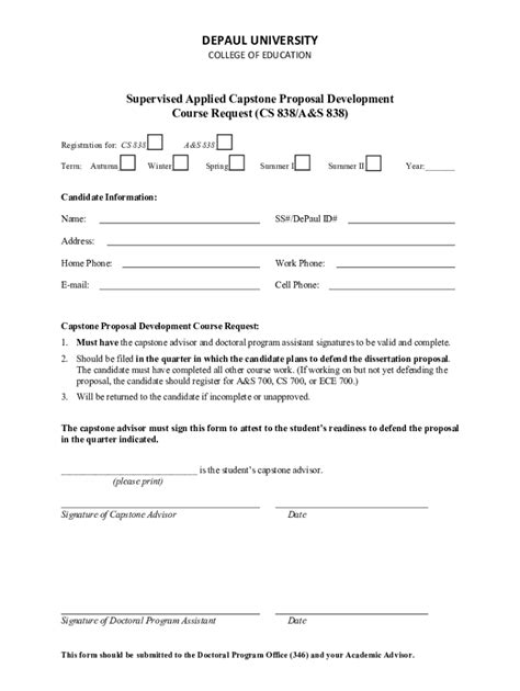 Fillable Online education depaul COLLEGE OF EDUCATION - DePaul ...