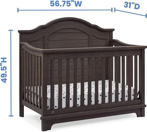 Buy Simmons Kids Asher 6-in-1 Convertible Crib with Toddler Rail ...