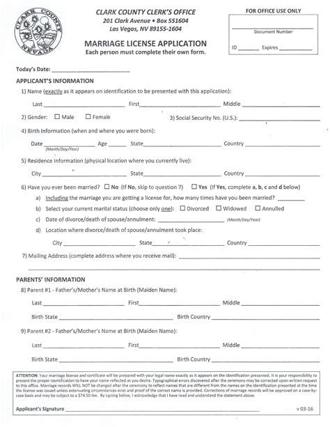 Image result for Application for Marriage License